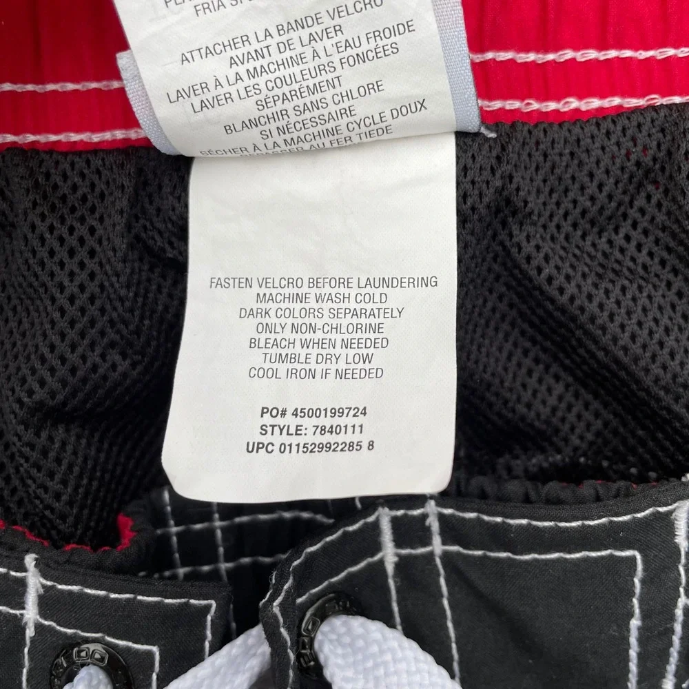 Speedo Swim Trunks Mens XL Black Beach Pool Built-in Mesh Liner Drawstrings